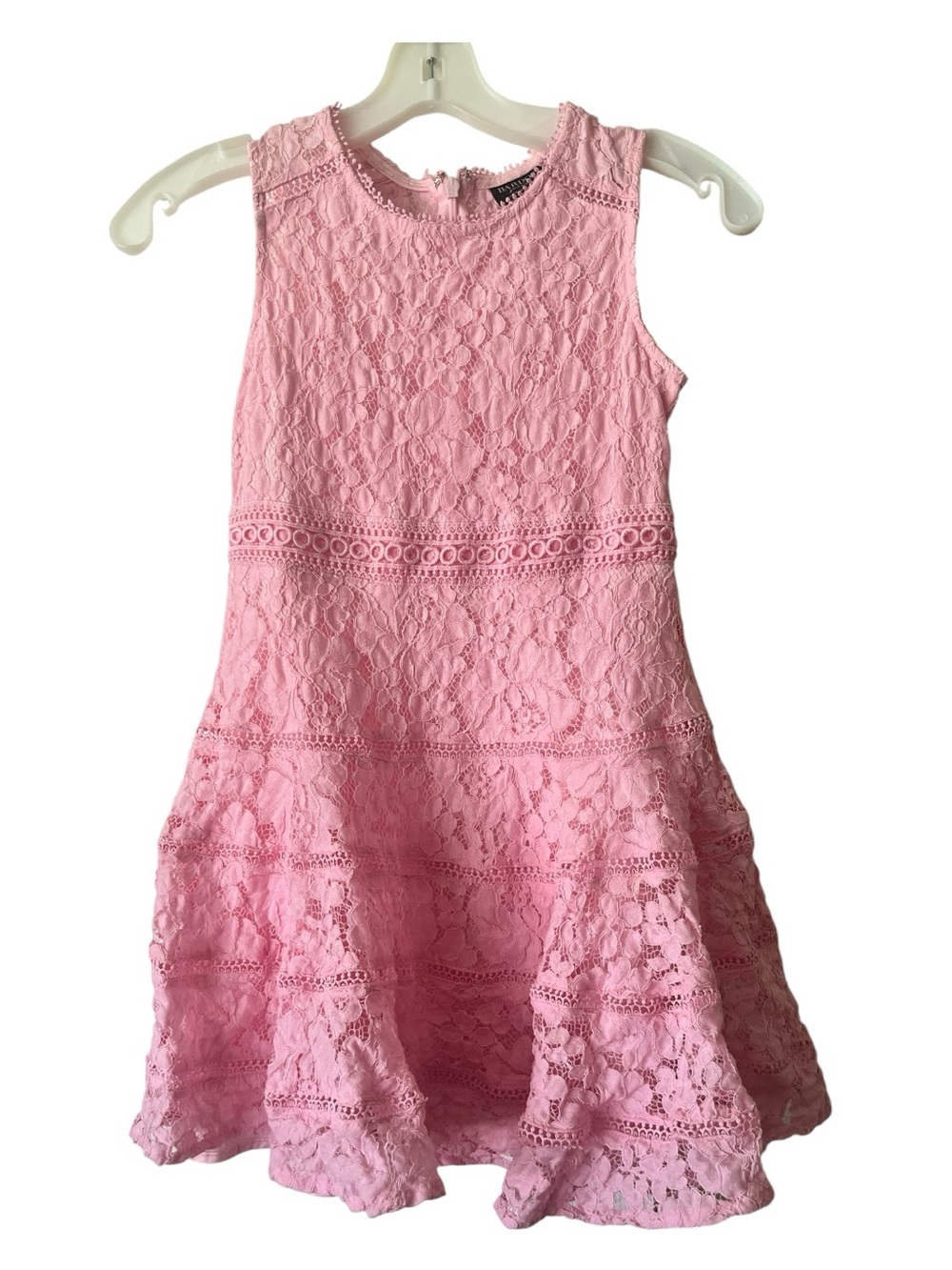 Bardot Junior Pink Lace Fit & Flare Dress Girls Size 10